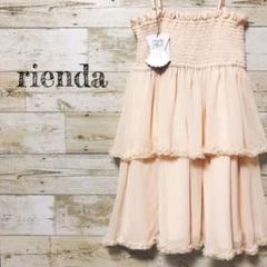 新品・未使用 ♡ rienda シャーリング ミニワンピース