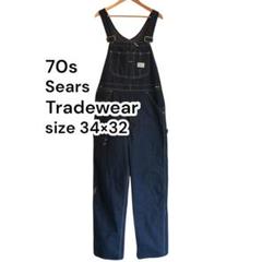 70s シアーズ　オーバーオール 34×32 雰囲気抜群 古着 ヴィンテージ