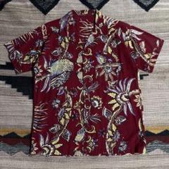 50s コットン アロハシャツ ハワイアン バティック柄