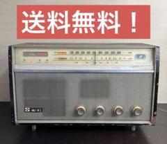 SANYO　FM・MW2バンド真空管ラジオ　FM-201　動作品　FMアンテナ付 SANYO FM-201 真空管2バンドラジオ 三洋 サンヨー 昭和レトロ