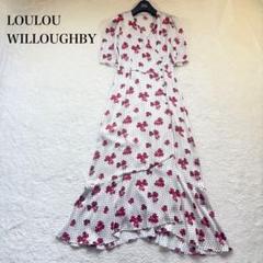 ルルウィルビー カシュクール ワンピース ドレス ドット 花柄 S