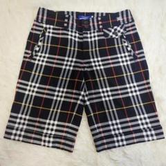 バーバリーブルーレーベル ノバチェック デニムショートパンツ インディゴ 24 バーバリー ブルーレーベル デニム ショートパンツ 24 ノバチェック