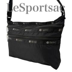 【美品】LeSportsac ブラック　ショルダーバッグ　コサッシュ　黒　110