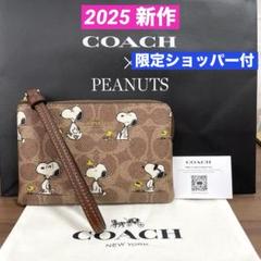 新品 未使用 ⭐︎ COACH スヌーピーポーチ コーチ スヌーピー ポーチ コラボ品 新品未使用 coach snoopyΩ