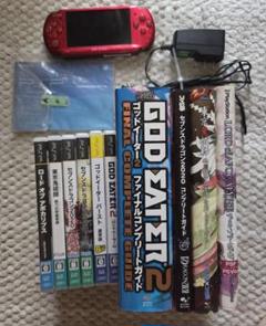 赤色 PSP 本体 + ゲームソフト6本