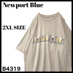古着 ビールサーバー プリント Tシャツ 企業系 大きいサイズ ベージュ 2XL
