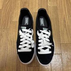 PUMA スエード ブラックスニーカー 27cm