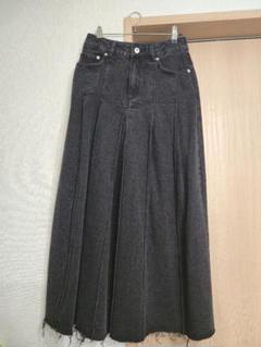 MAISON SPECIAL ブラックプリーツデニムスカート 36 MAISON SPECIAL（メゾンスペシャル）の「Pleated Denim Skirt
