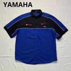 YAMAHA レーシングシャツ 刺繍 ブルー