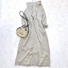 美品 アーバンリサーチドアーズ リネンロングシャツワンピース はおり 洗える Ｆ
