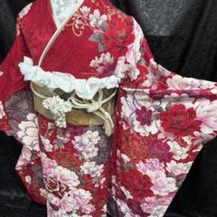 美品　白地　染分け　薔薇　刺繍　逸品　振袖　フルセット  振り袖 美品 牡丹 花地紋 金彩 刺繍 豪華 逸品 フルセット 振袖 振り袖