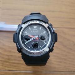 カシオ 腕時計 G-SHOCK AWG-101 電波タフソーラー 黒 USED