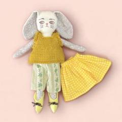 ☆着せ替えリネンうさぎ人形 ハンドメイド☆