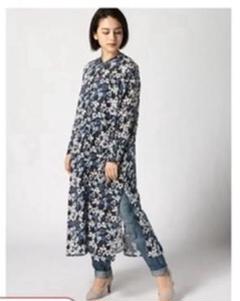 新品　ジーナシス マルチWAYシアサッカーワンピース　花柄