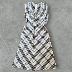 【専用】BURBERRY LONDON 巻きワンピース ノースリーブ 140A バーバリー ノースリーブワンピース ノバチェック フレア 140