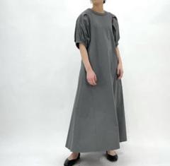 【cafune】cotton jersey side flair ワンピースのサムネイル