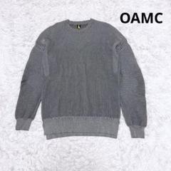 OAMC ニット セーター スウェット コットン リブ編み 模様 切り替え