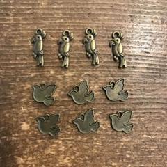 オウム、ハト　アクセサリーチャーム