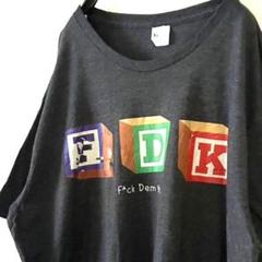 FD K ロゴ Tシャツ XL グレー 灰色 US古着