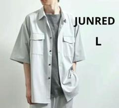 SELA JUNREDジュンレッド　フラップポケットビッグシャツ Lライトグレー
