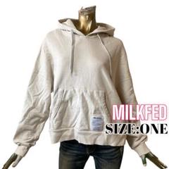 ⭐️A404⭐️ MILKFED ♥ シンプル ドロップショルダー ロゴ パーカー