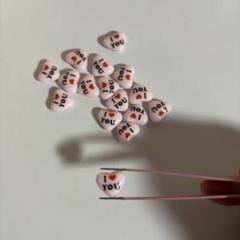 ハートのネイルパーツ&アクセサリービーズ♡
