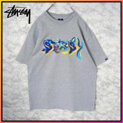 【STUSSY】00s' USA製 グラフィティアートスプレーデザイン　Tシャツ