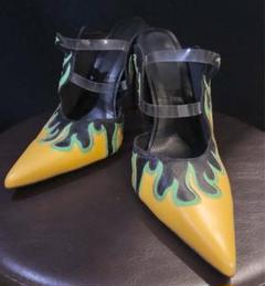 YELLO shoes fire ヒール ファイヤー柄 星あや - メルカリ
