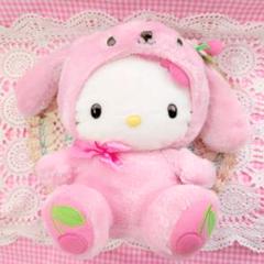 キティ/BIGサイズ/サンリオ/ぬいぐるみ/着ぐるみ/うさぎ/さくらんぼ/ピンク キティ/BIGサイズ/サンリオ/ぬいぐるみ/着ぐるみ/うさぎ
