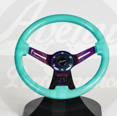 アベニューパフォーマンス　スターダストｘクローム　ステアリング　中古品 アベニューパフォーマンス パープルxクローム ステアリング