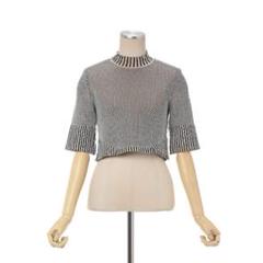 Mame BlackSpotsPatternKnittedCroppedTop - メルカリ