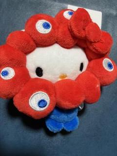 【万博限定ピンクリボンLサイズ】ミャクミャク×ハローキティ ぬいぐるみ キティ万博コラボぬいぐるみ EXPO2025 ミャクミャクなりきり
