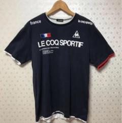 ⭕️ルコック スポルティフ/ デサント⭕️半袖Tシャツ⭕️ネイビー