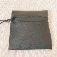 ［新品］セリア　はっ水　ミニポーチ　正方形　ブラック