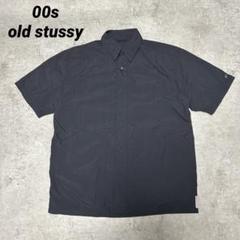希少 総柄 80s初期 黒タグ OLD STUSSY ポロシャツ 長袖 刺繍ロゴ DEAD STOCK 80's 黒タグ USA製 OLD STUSSY 総柄 ポケットTシャツ