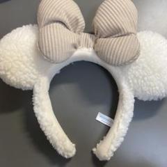 ディズニーカチューシャ　ミニー　もこもこ