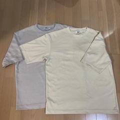 試着のみ　2枚セット　ユニクロエアリズムコットン　オーバーサイズTシャツ 五分袖