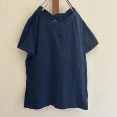 45R 希少柄ドルマン カットソー プルオーバー インディゴ　Tシャツ 45R 希少柄ドルマン カットソー プルオーバー インディゴ T