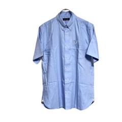 新品未使用 FRED PERRY M コットンボタンダウンシャツ サックスブルー