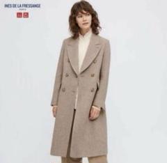 【ほぼ新品美品】UNIQLO イネスコラボ　ツイードコート　チェスターコート UNIQLO×INES＊《2020AW試着レポ》ツイードコート＆ダブル