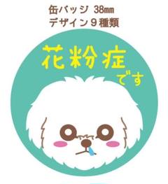 花粉症・ぜんそくです 缶バッジ38mmマルチーズ