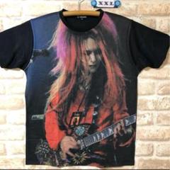 80年代 X hide ヒデ ギターリスト フォトT プリント レア Tシャツ 当時物 80年代 X hide ヒデ ギターリスト フォトT レア Tシャツ