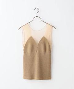 FRAMeWORK BABACO ウールキャメルタンクトップ withレース FRAMeWORK BABACO ウールキャメルタンクトップ withレース