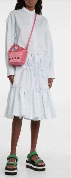 ♡MARNI ティアードワンピース♡　シャツワンピース　ライトブルー