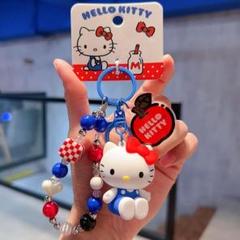 Me% ハローキティ ビーズキーホルダー サンリオ - キティちゃん ハローキティ ビーズ キーホルダーの