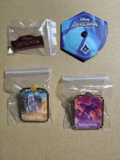 ディズニー ロルカナ 紫 ロゴ ピンバッジ ディズニー ロルカナ ピンバッジ ロゴ 紫