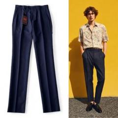 ETRO エトロ スラックス トラウザー パンツ 春夏 ネイビー 紺 44 S程