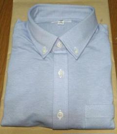 UNIQLO水色ドット柄シャツ 150サイズ