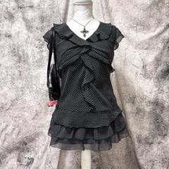00's vintage フリル　ブラウス　ポンチョ　森ガール y2k 00s ウィッシュコア 水玉 フリルブラウス 森ガール - メルカリ
