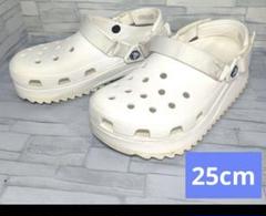 crocs 厚底 シャークソール クラシックハイカークロッグ m7w9 25cm